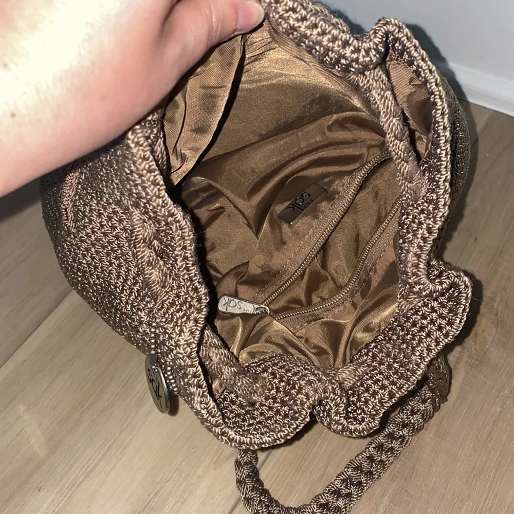VGUC the Sak Brand Backpack Purse Woven Braided Weave Drawstring Bag